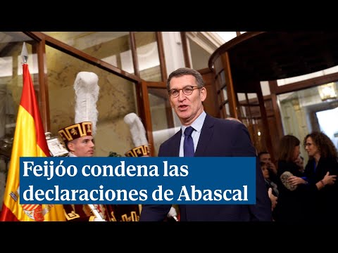 Feijóo condena las declaraciones de Abascal, pero culpa a Sánchez