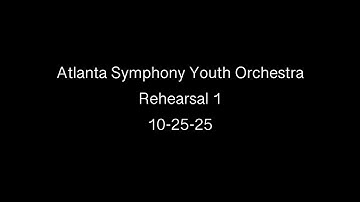 10-25-25 | ASYO Rehearsal 1