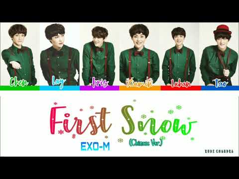 EXO-M (엑소엠) - ' FIRST SNOW ( 初雪 )' (Color Coded Lyrics Eng/Rom/PinYin/歌词)