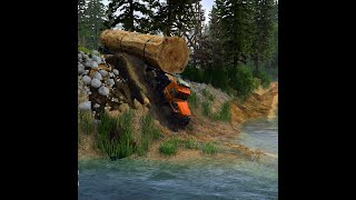 Dangerous Big Logging Wood Truck Driving Skill Heavy Equipment Loading Climbing Working