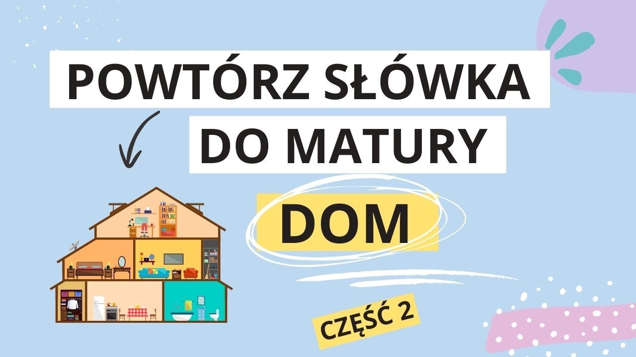 Słownictwo Dom (część 2 z 3) – opis domu i pomieszczeń – słówka do