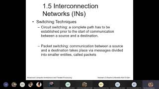 Lecture 2 - part2: Interconnection Networks1