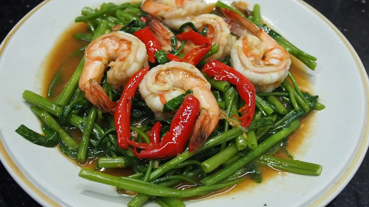 ผักบุ้งไฟแดงกุ้ง ศุภชัย เสมอมิตร โหน่งโชว์ l เข้าครัวกับคุณโหน่ง