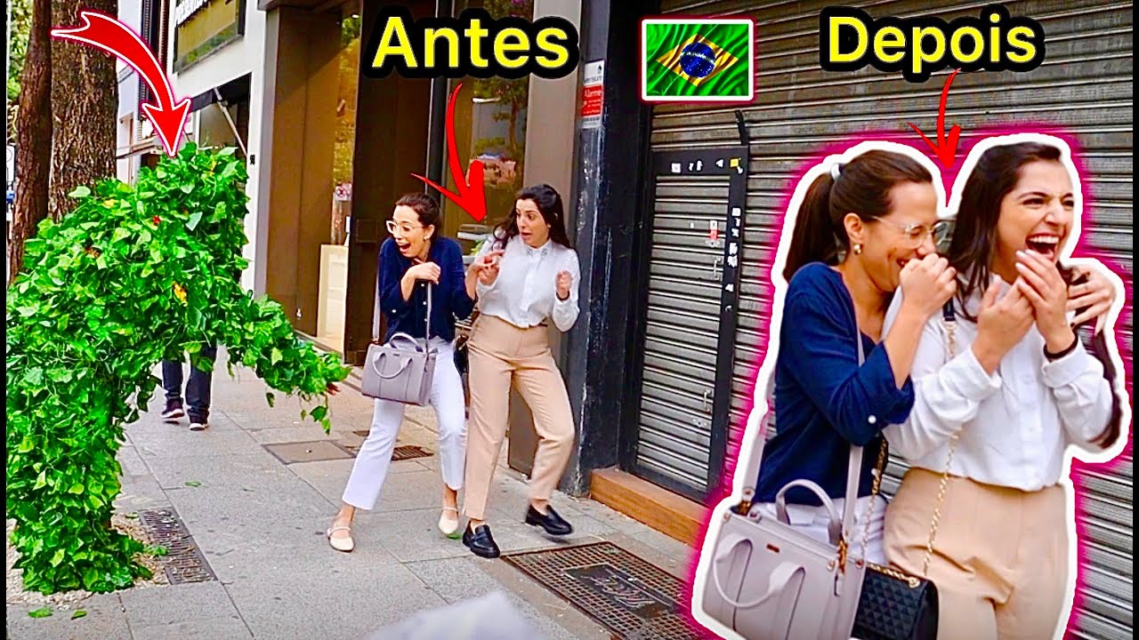 Pegadinha: Homem Moita Assustando Pessoas Em São Paulo - Bushman Prank