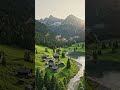 A beautiful nature scene forest mountain valleys likes river #forest #mountain #villey #likes #river