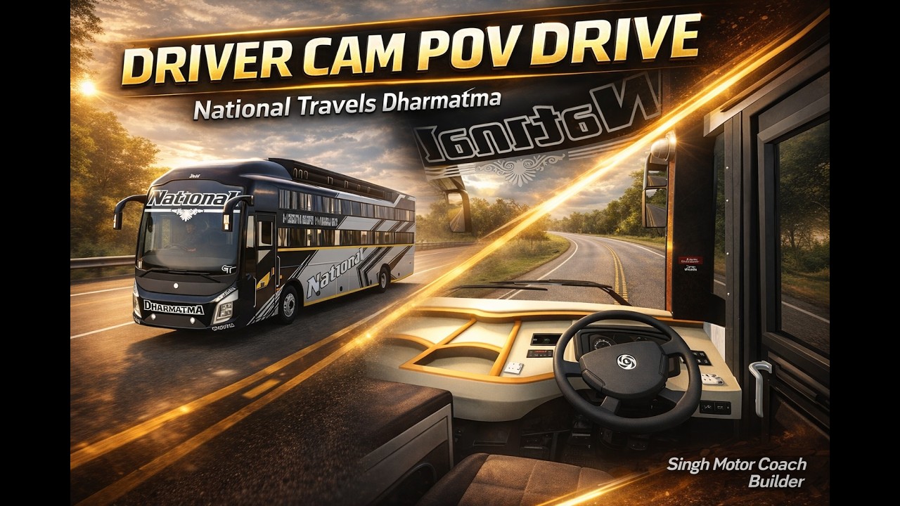 DRIVER CAM POV : National Travels Dharmatma NON-A/C Sleeper | 4K ULTRA HD | Newly Launched Bus