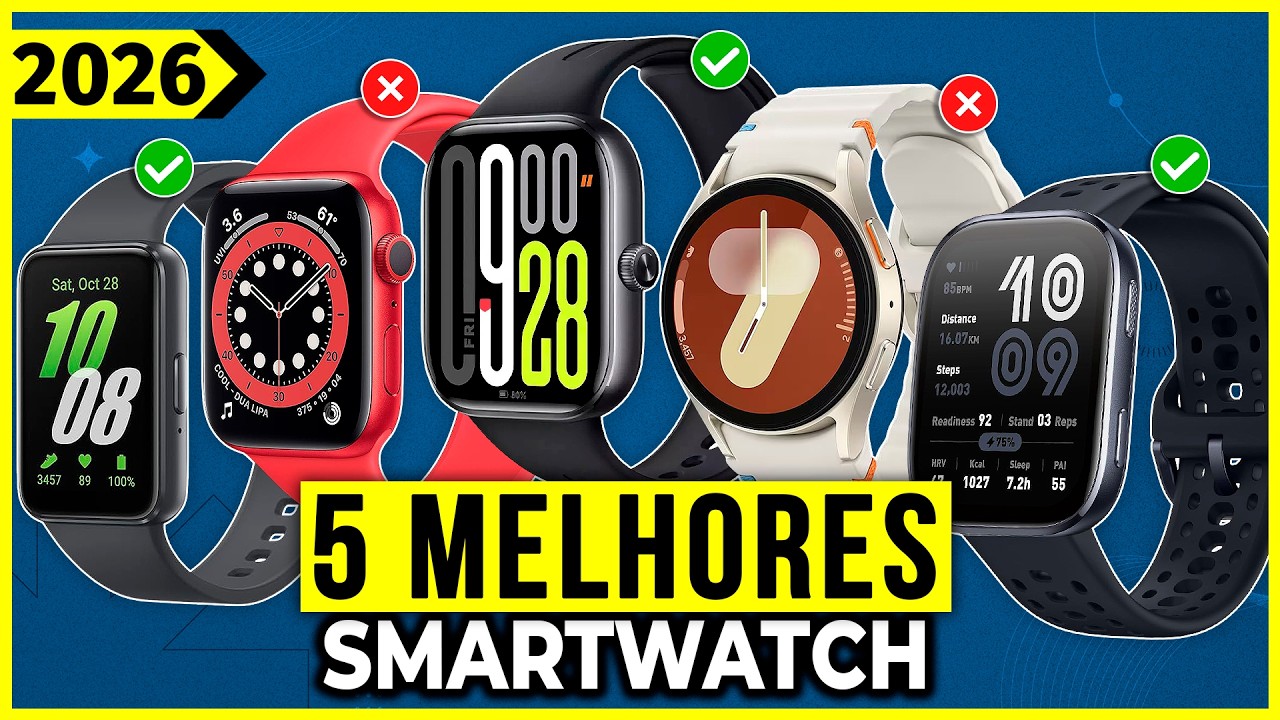 Os 5 Melhores SmartWatch / Relogio Inteligente Em 2026! - YouTube