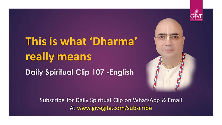 This is what ‘Dharma’ really means -DSC#107