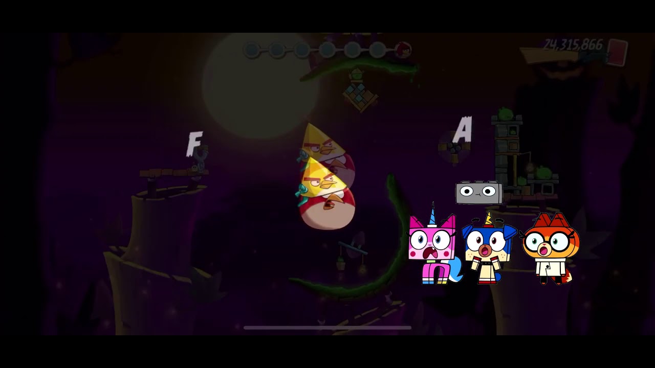 Unikitty, Puppycorn, Dr Fox and Richard seeing Red falling (Unfunny)