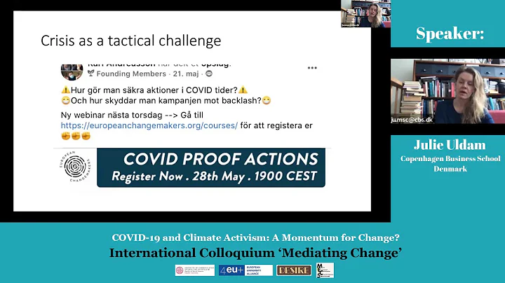 Julie Uldam: COVID-19 and climate activism: a momentum for change?