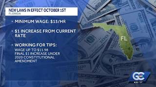 New Florida laws take effect Oct. 1 as minimum wage rises to $15