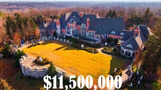 Luxurious and beautiful mega mansion for $11,500,000. House tour in Michigan.