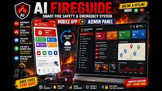 AI FireGuide App & Admin Panel | Online + Offline Emergency System | Flutter, Firebase & AI