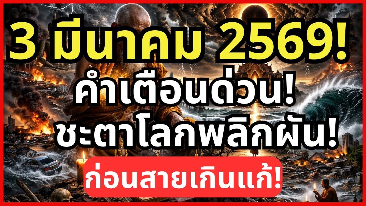 ด่วนที่สุด! 3 มีนาคม 2569 หลวงปู่ศิลาส่งคำเตือนแรง ชะตาโลกพลิกจริงหรือไม่!