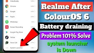 Realme battery draining problem solution 101% system launcher is very Down screenshot 5