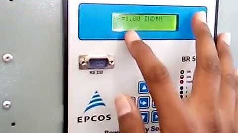 11KV Capacitor bank relay setting EPCOS