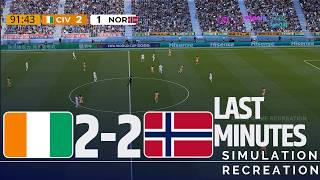 Dernières minutes ⚽ Côte d'Ivoire - Norvège | Coupe du Monde 2026 / Simulation Jeu Video