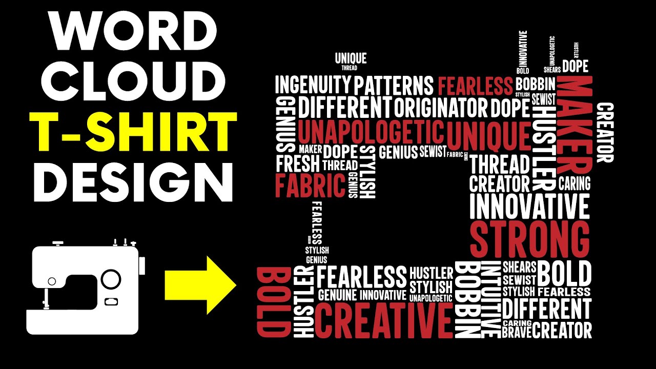 Word Cloud T-Shirt Design In Illustrator | Typography T-Shirt Design | Word Cloud Design Tutorial