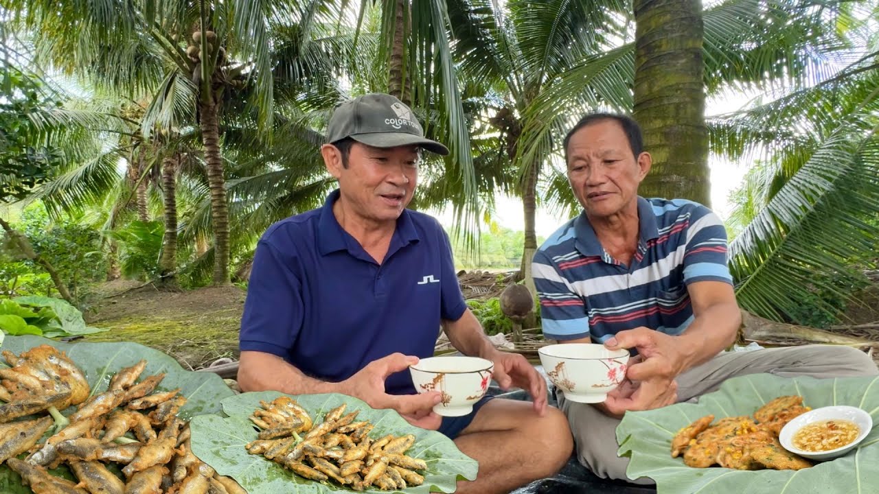 Chú 5 LÀM KHÔ CÁ TRÊ, Anh Em Tụ Hợp Thử Khô, Chiên Cá Linh, Bánh Tép Ăn Được Lắm 