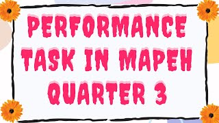 PERFORMANCE TASKS WITH RUBRICS IN MAPEH 2