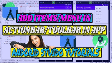 How to #Add Items/Menu in ActionBar/Toolbar | #Android #Studio #Tutorials for #Beginners #2022