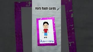 🎤VERB🎤 flash cards #project #school#verbs#singing#youtubeshorts