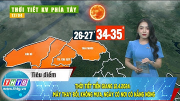 Thời tiết Tiền Giang 12.4.2024:  mây thay đổi, không mưa, ngày có nơi có nắng nóng