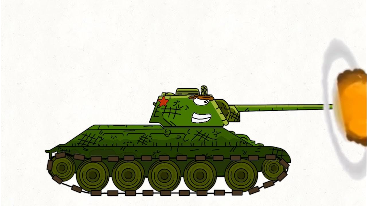 Видео тест танк 500. Танк на зеленом фоне мультяшный.