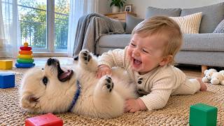 Baby’s Reaction to One Tiny Puppy Paw Tap Is Too Funny 😂🐶 screenshot 5
