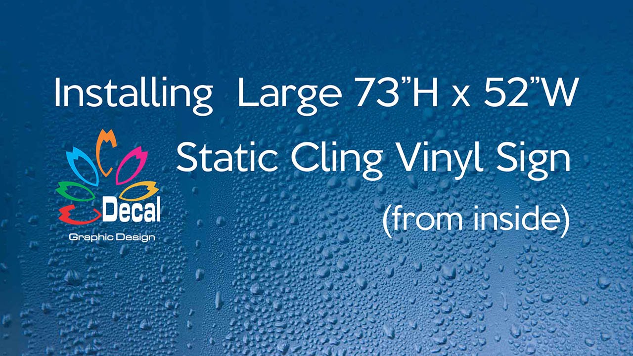 How to install a large Static Cling Window Graphic YouTube