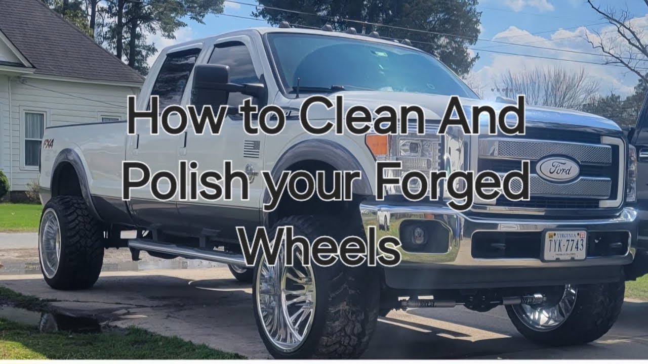 Clean F250 Rig Forged Wheels Cleaning and Polishing F250 F350 - YouTube