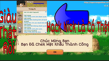 Ngọc Rồng Online | Tặng Nick 13 Tỉ Không Đổi Được Mật Khẩu