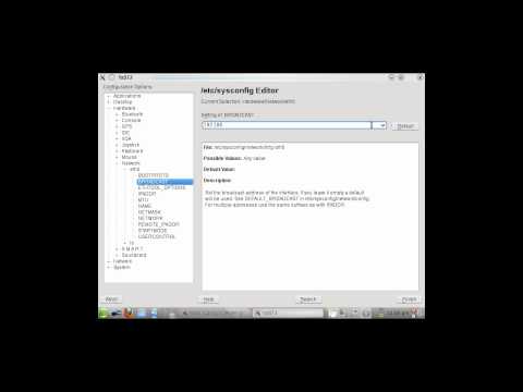 Configure Network Settings in OpenSuse
