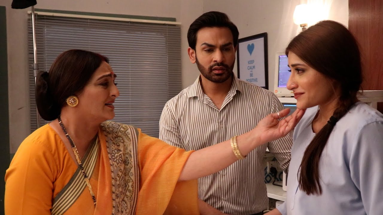 Mangal Lakshmi On Location | Soumya falls down because of Mangal. Adit asks Mangal to leave house