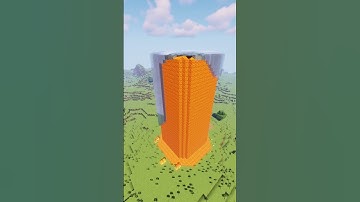 Minecraft Lava Cast Tower Hack #shorts