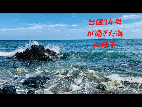 【台風14号】MRAS 台風が過ぎた　荒れた海　波音　see
