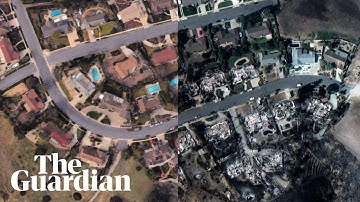 Satellite images show California homes before and after destruction by wildfire