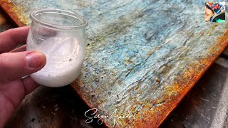 How to create an artwork imitating corrosion and breakage - Step by step DIY tutorial