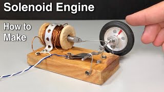 How to Make a Solenoid Engine at Home - Powerful Mini Electric Motor