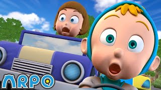 ARPO the Robot | Baby Racer! | Funny Cartoons for Kids | Arpo and Daniel Full Episodes