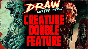 2 MONSTER DRAWINGS - Draw with me - Procreate speedpaint with professional illustrator David Hartman