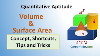 Volume & Surface Area - Shortcuts & Tricks for Placement Tests, Job Interviews & Exams | Mensuration