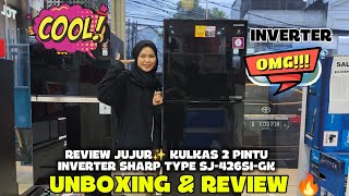 UNBOXING & REVIEW Kulkas 2 Pintu Hemat Listrik Sudah Plasmacluster Type SJ-426SI-GK✨