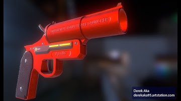 "Flare Gun" 3D Model in Unreal Engine 4