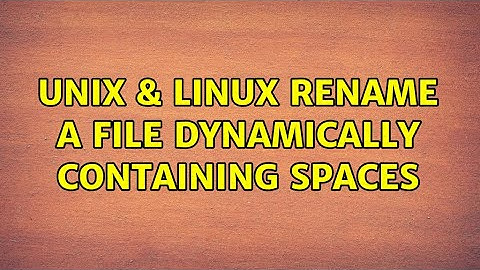 Unix & Linux: Rename a file dynamically containing spaces (2 Solutions!!)