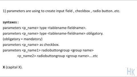 44 selection screen in sap abap #harikishorepoetabap
