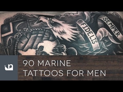 90 Marine Tattoos For Men - USMC - Semper Fidelis