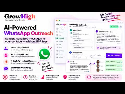 GrowHigh WhatsApp Broadcast Demo