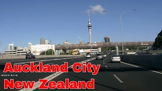 Drive through Harbour bridge, Auckland city, New Zealand