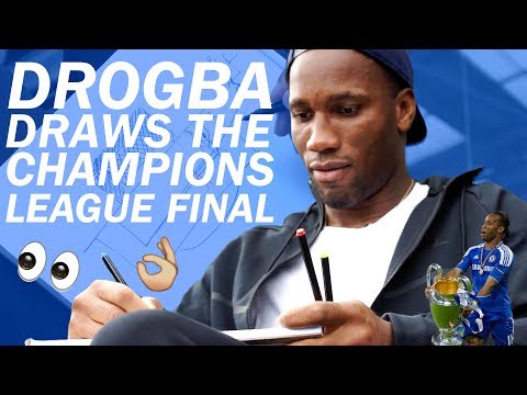 Legendary Didier Drogba Draws His Memories Of The 2012 Champions League Final!